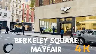 🇬🇧 Winter Walk Berkeley Square Mayfair London | 4K