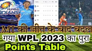 WPL 2023 Today Points Table | Mi vs GT After Match Points Table | Wpl Points table 2023 | Gt vs Mi