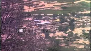 Helicopters and American soldiers at a signal station of the American Signal Batt...HD Stock Footage