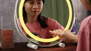 Large Vanity Table Mirror with Adjustable Led Dimmable Light