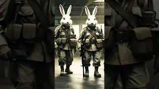 Airport Soldier Rabbits YouTube Automation | Ai Animation #ai #animation #Rabbit #Automation #video