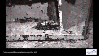 Motion Amplification - Motor base and steel frame looseness - Full Screen