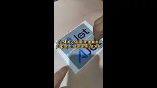 Testing sublimation paper on tatami fabric