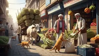 Ginger Mama Cats and the Sweet Sugarcane Journey | Sugarcane The Ginger Mama Cats&rsquo; Factory Journey