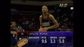 Jalen Rose Nuggets 12pts 7asts vs Timberwolves (1996)
