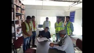 Aggregate impact value test of Granular Sub base material at Site Laboratory