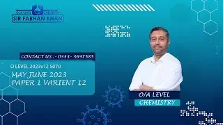 O Level Chemistry Past Paper 5070 - MAY JUNE 2023 VARIANT 12 (ENGLISH/URDU)