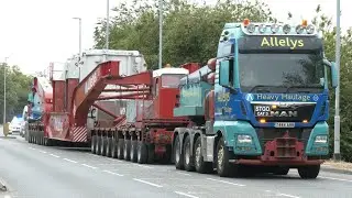 Very heavy transport of 363 tonnes escorted by police; transformer abnormal load