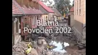 Povodně 2002 - Blatná - Husovo nábřeží