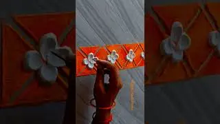 Easy simple border rangoli designs | rangoli designs | door side rangoli | new year rangoli 2025