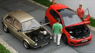 1:18 Volkswagen Golf VII GTi 2013, red - Norev [Unboxing]