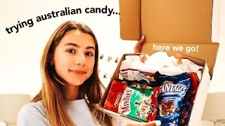 BRITISH GIRL TRIES AUSTRALIAN SNACKS/CANDY *gift exchange collab 2021*