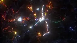 Neuron Network ANimation. Seamless Loop. Superluminal Stardust plugin