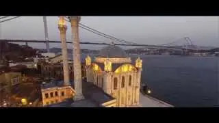 Drone Flying over Mosque | Call To Prayer | Istanbul Turkey | Ortakoy Mosque 2015 HD