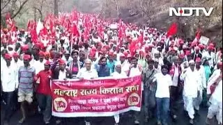 Farmers Continue Nashik To Mumbai March, Demand Loan Waiver