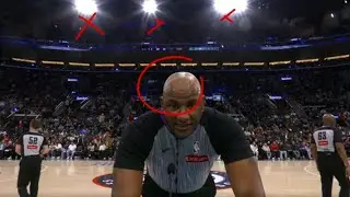 Clippers broadcasters use telestrator to critique the referee's coaches challenge delivery