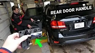 DODGE JOURNEY REAR DOOR INTERIOR DOOR HANDLE REPLACEMENT REMOVAL. FIAT FREEMONT