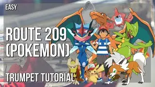 How to play Route 209 (Pokemon) by Hitomi Sato on Trumpet (Tutorial)