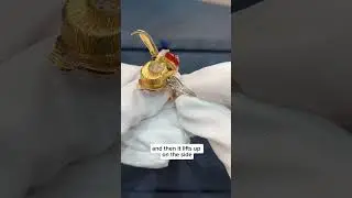 Enamel and Diamond Scarab Ring Watch