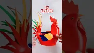 Make a chicken shaped planter from a plastic bottle #diy #craft #handmade