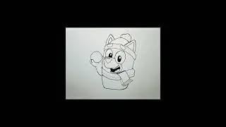 SNOWBALL TIME! ❄️ | Bluey Drawing #shorts  #drawing #bluey