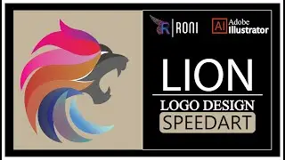 Illustrator Speed Art :How to design A lion logo.