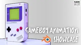 Nintendo Gameboy Animation | Kami DIY Creations | Blender | After Effects