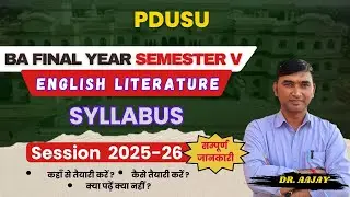 Syllabus Semester 5 English Literature