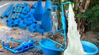 DIY water pressure booster for use around home with garden: Easy water Pressure booster PVC Hack