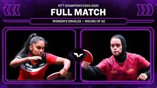 FULL MATCH | Prithika Pavade vs Aia Mohamed | WS R32 | WTT Champions Doha 2026