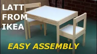 Latt kiddies table and chairs from Ikea. Easy assembly.