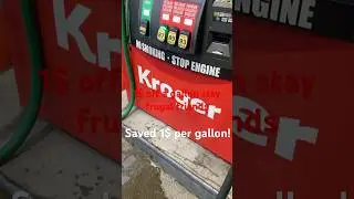Saving money ! 1$ per gallon with my Kroger plus card! Stay frugal friends!
