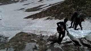 SAR PASS 2010 Myself sliding on second snow slide
