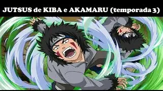 TODOS os JUTSUS de KIBA INUZUKA & AKAMARU -|Narutimate Vozes e Jutsus|- (na terceira temporada)