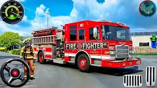 Fire Truck City Rescue Simulator - 911 US Emergency Fire Truck Driving 3D - Android Gameplay