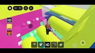 Playing lucky block tower in noob mode