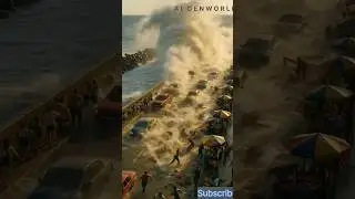 Tsunami Wave Destroys Everything in Seconds! Ai Simulation