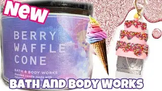 Bath and Body Works SUMMER 2022 BATHANDBODYWORKS BERRY WAFFLE CONE SUMMER CANDLES AND MORE