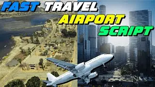 Free Fast Travel Script | Airport to Airport Travel System | QBCore/ESX | FiveM Tutorial #165