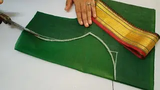 Paithani saree blouse back neck design || blouse || cutting and stitching back neck blouse design