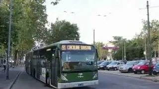 An ATM (Azienda Trasporti Milanesi) Trolleybus 91 in Milano going through an overhead point