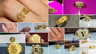 Gents Gold Ring Designs || Letter Name Men's Ring New Men's Ring Collection @psrgold