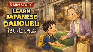 Bedtime Story (5 min) | The Train Seat Switch | Learn Japanese: &ldquo;Daijoubu&rdquo; (Are You OK?)