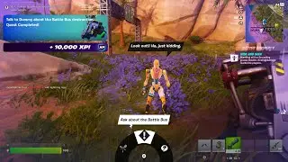 Fortnite - Talk To Dummy About The Battle Bus Destruction (Battle Bus Quests)