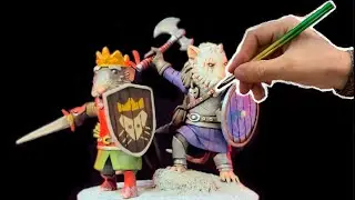 Clay Sculptures of Arlo & Redgi | Tails of Iron - Timelapse