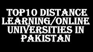 top 10 online universities of pakistan