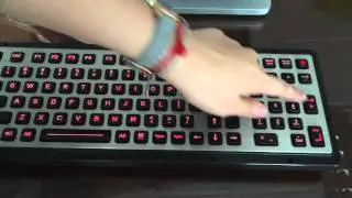 Small IP65 dustproof and waterproof panel mount keyboard with 103 keys