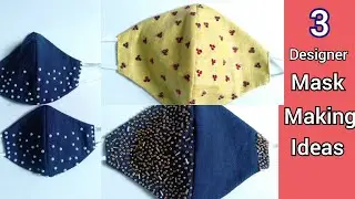 Shall we make a designer mask?? | 3 easy designer mask making ideas | How to make designer mask
