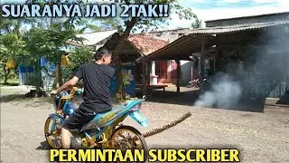 SATRIA MODIF GANTI SILENCER BATANG PEPAYA || Exhaust Experiments