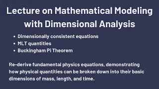 Dimensional analysis and the Buckingham Pi Theorem